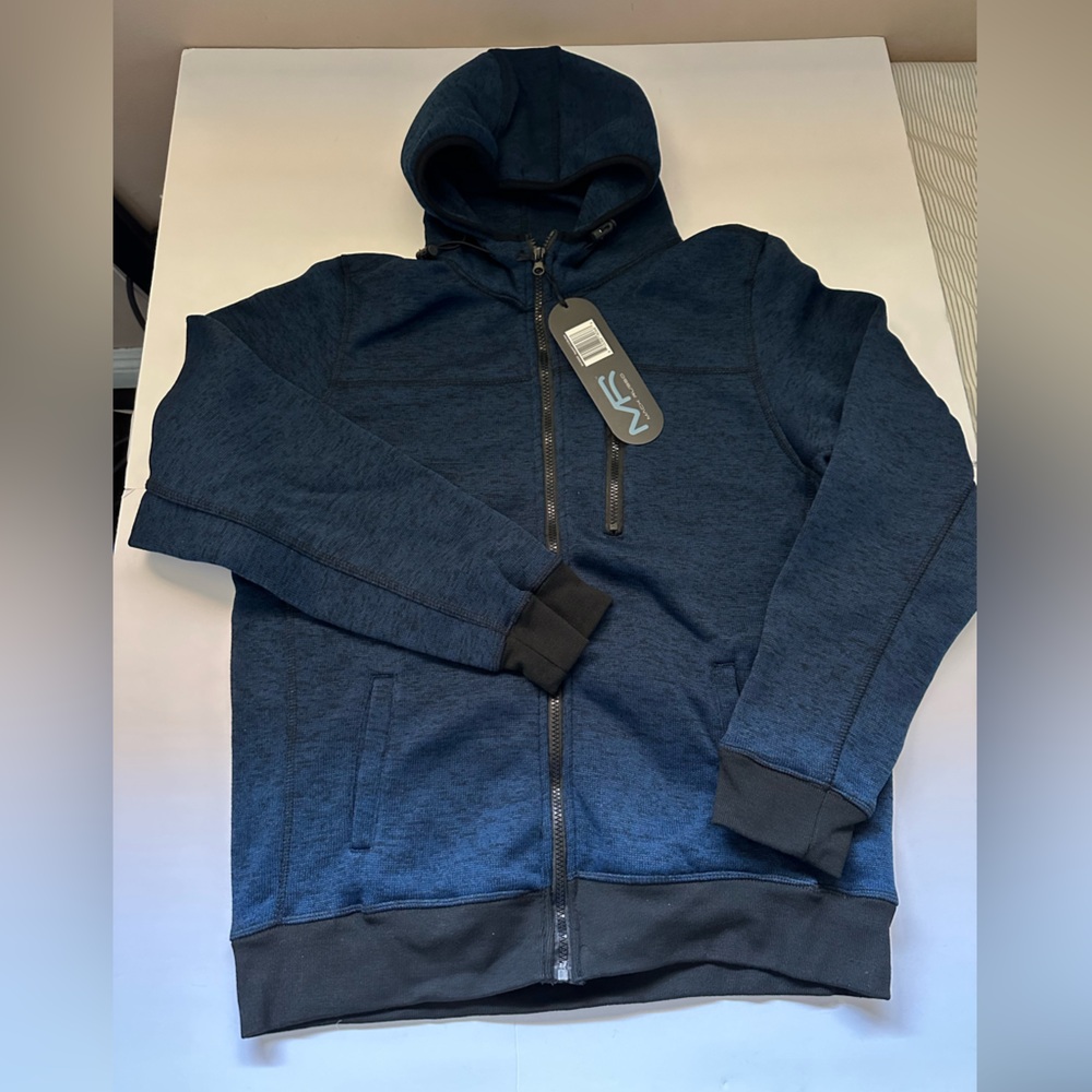 Mack Russo dark blue zip-up sweater
